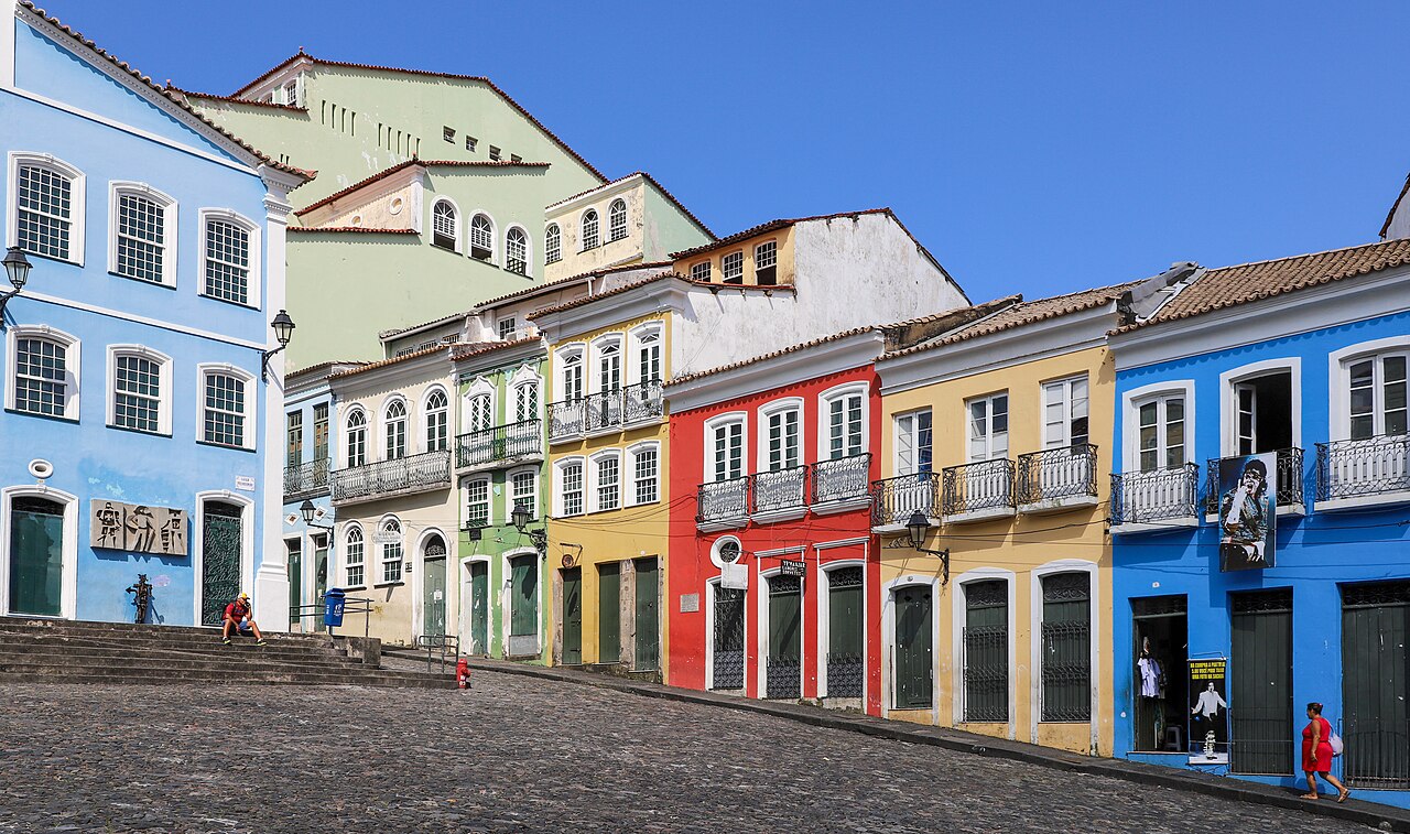 Casas coloridas no Pelourinho, Salvador